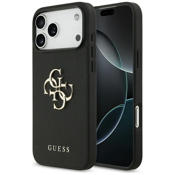 Etui Guess Grained Big 4G & Classic Logo do iPhone 17 Pro Max czarny na NearMe.pl