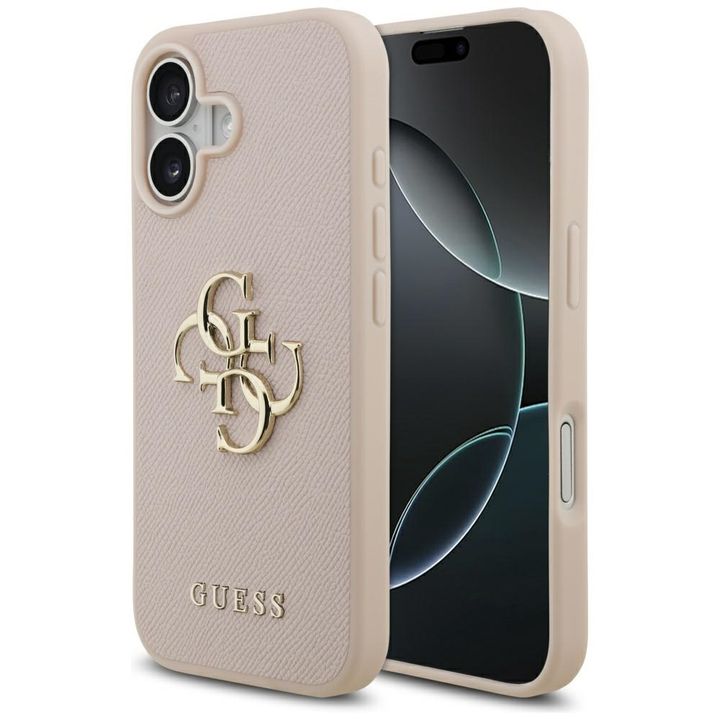 Etui Guess Grained Big 4G & Classic Logo do iPhone 17 różowy na NearMe.pl