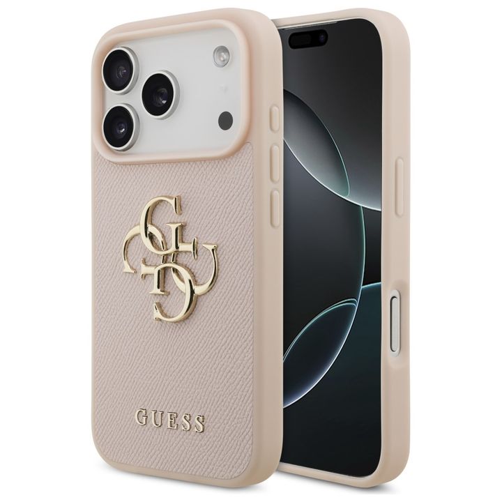 Etui Guess Grained Big 4G & Classic Logo do iPhone 17 Pro różowy na NearMe.pl