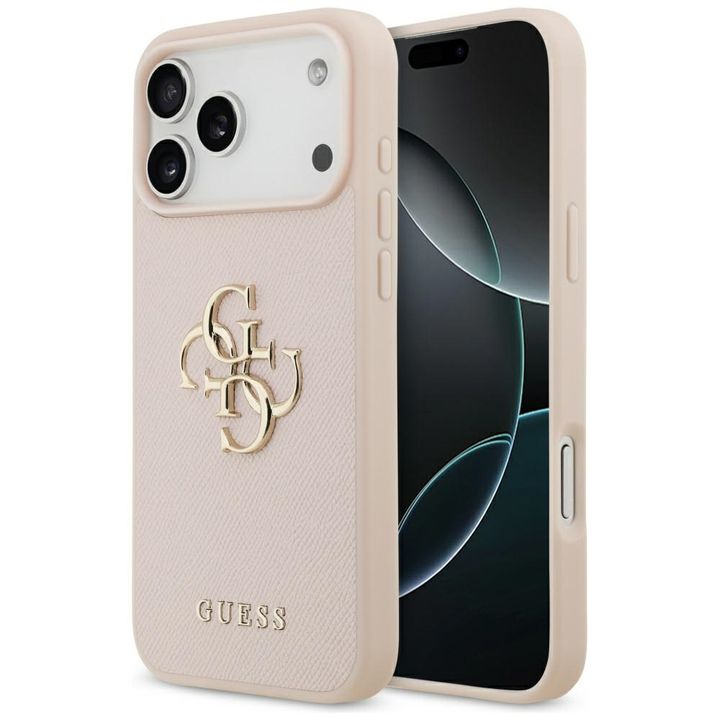 Etui Guess Grained Big 4G & Classic Logo do iPhone 17 Pro Max różowy na NearMe.pl
