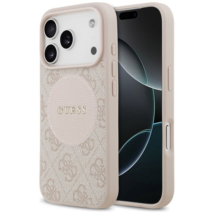 Etui Guess 4G Circle Classic Logo        MagSafe do iPhone 17 Pro różowy na NearMe.pl