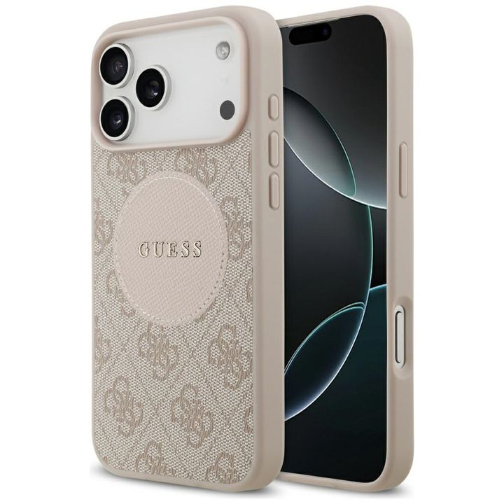 Etui Guess 4G Circle Classic Logo        MagSafe do iPhone 17 Pro Max różowy na NearMe.pl