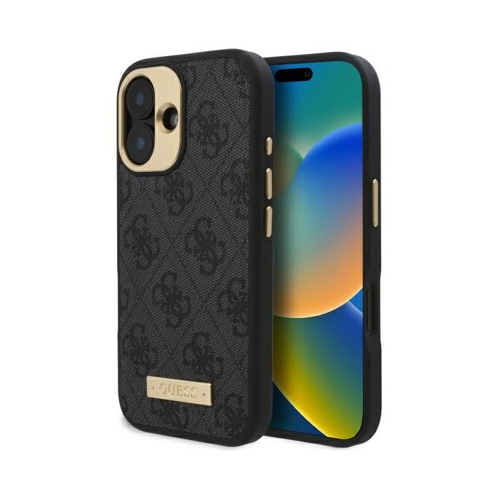 Guess GUHMP16MU4GPRK iPhone 16 Plus 6.7" czarny/black hardcase 4G Logo Plate MagSafe na NearMe.pl
