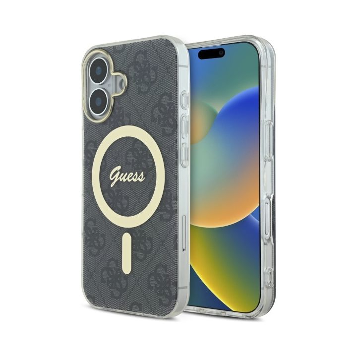 Guess GUHMP16SH4STK iPhone 16 6.1" czarny/black hardcase IML 4G MagSafe na NearMe.pl