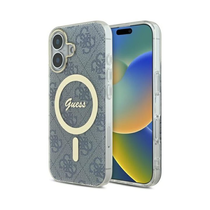 Guess GUHMP16SH4STB iPhone 16 6.1" niebieski/blue hardcase IML 4G MagSafe na NearMe.pl
