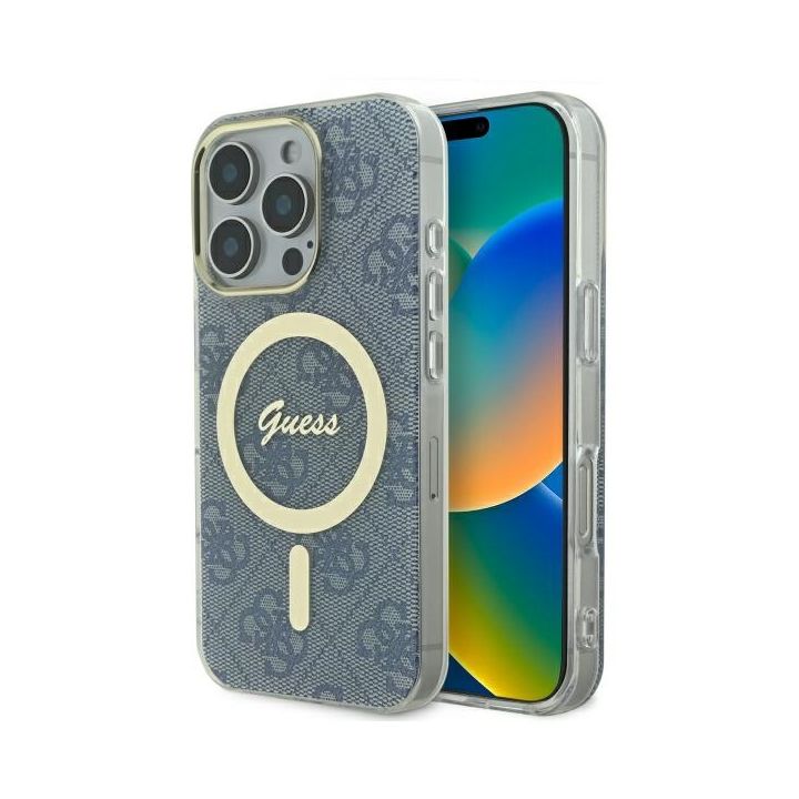Guess GUHMP16XH4STB iPhone 16 Pro Max 6.9" niebieski/blue hardcase IML 4G MagSafe na NearMe.pl