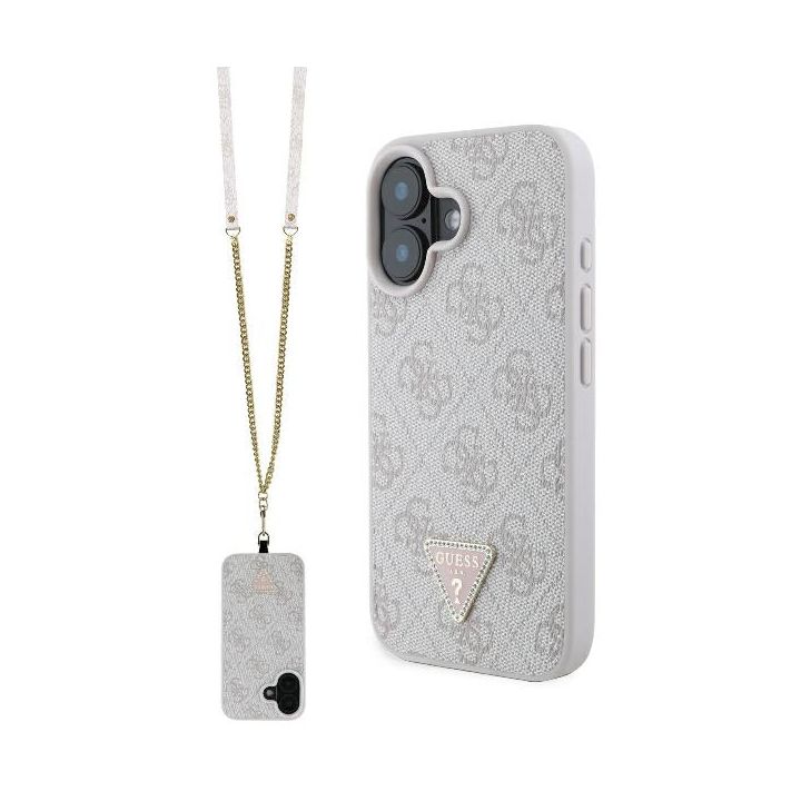 Guess GUHCP16SP4TDSCPP iPhone 166.1" różowy/pink hardcase Leather Metal Logo Strass Crossbody na NearMe.pl