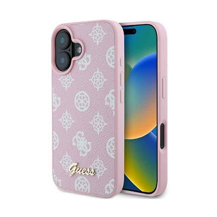 Guess GUHMP16MPGPYSP iPhone 16 Plus6.7" różowy/pink hardcase Peony Script Logo MagSafe na NearMe.pl