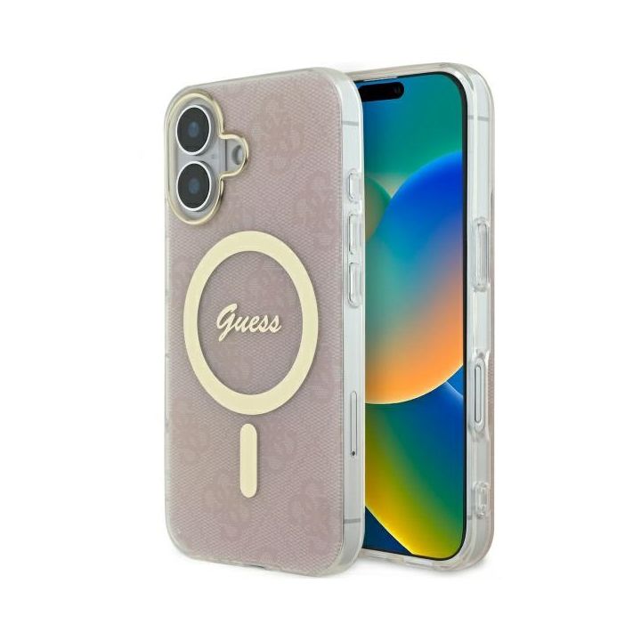 Guess GUHMP16MH4STP iPhone 16 Plus 6.7"  różowy/pink hardcase IML 4G MagSafe na NearMe.pl