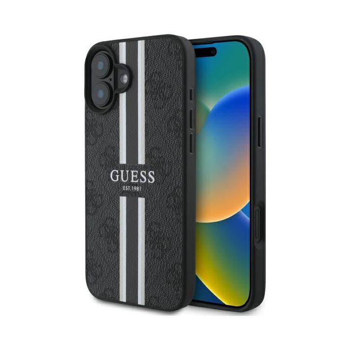 Guess GUHMP16SP4RPSK iPhone 16 6.1"      czarny/black hardcase 4G Printed Stripes MagSafe na NearMe.pl