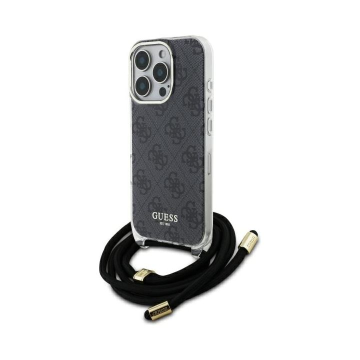 Guess GUHCP16XHC4SEK iPhone 16 Pro Max   6.9" czarny/black hardcase Crossbody Cord 4G Print na NearMe.pl