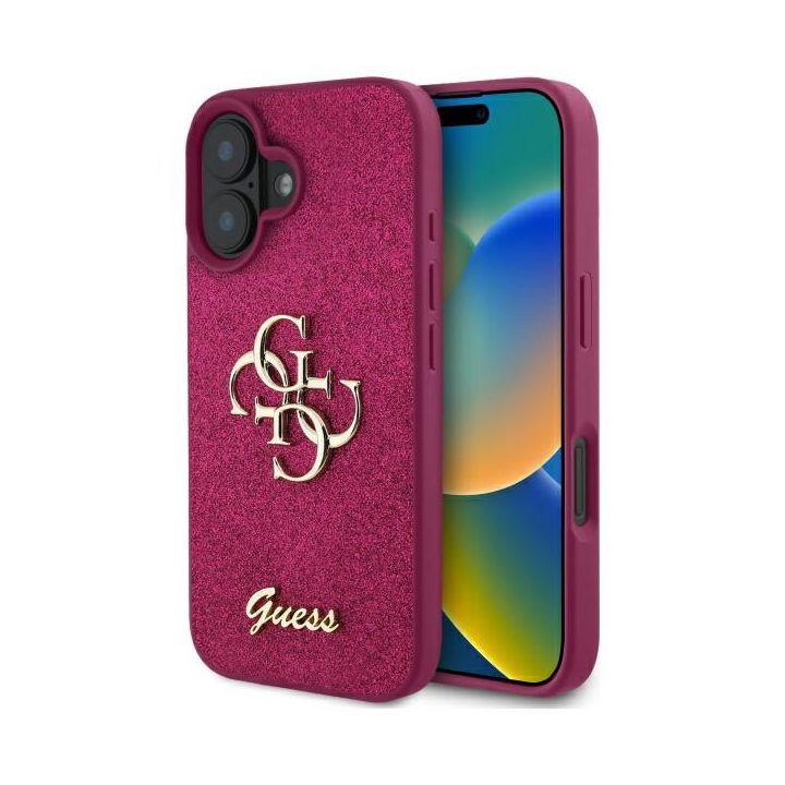 Guess GUHCP16SHG4SGU iPhone 16 6.1"      fioletowy/lpurple hardcase Fixed Glitter Big 4G na NearMe.pl