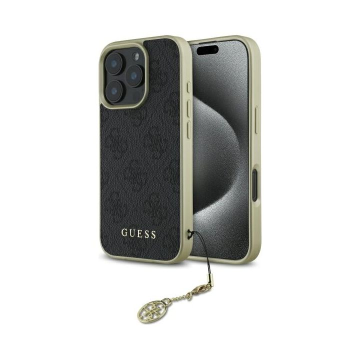 Guess GUHCP16LGF4GGR iPhone 16 Pro 6.3"  czarny/black hardcase 4G Charms Collection na NearMe.pl