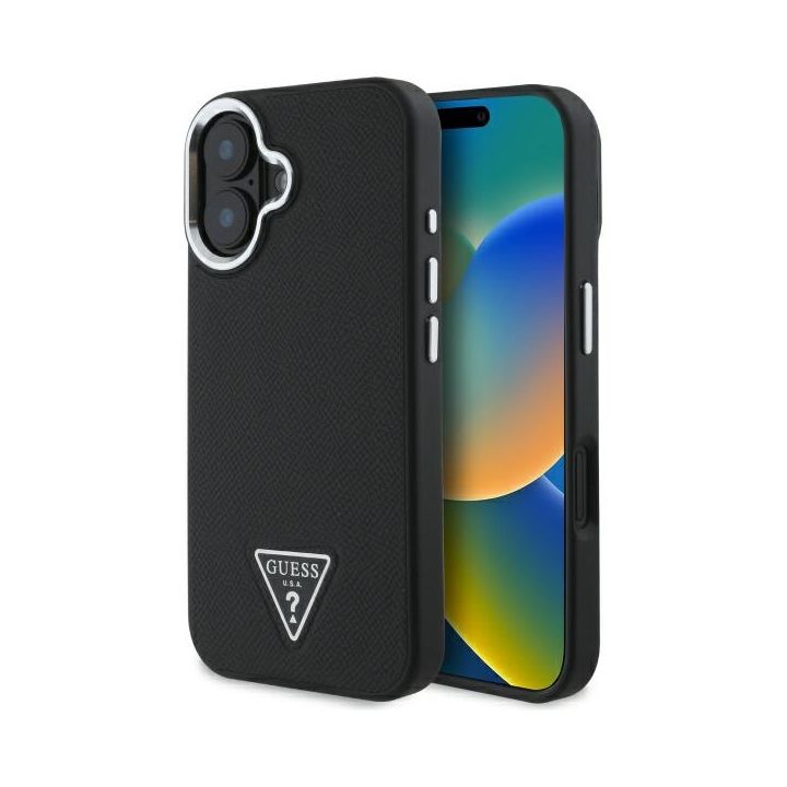 Guess GUHMP16MPGTSPSK iPhone 16 Plus     6.7" czarny/black hardcase Grained Triangle MagSafe na NearMe.pl