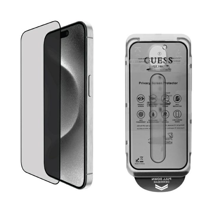 Guess GUTGP16LBOKGCIP iPhone 16 Pro 6.3" Screen Protector Privacy 2.5D Outline - ochrona wyświetlacza prywatyzująca na NearMe.pl