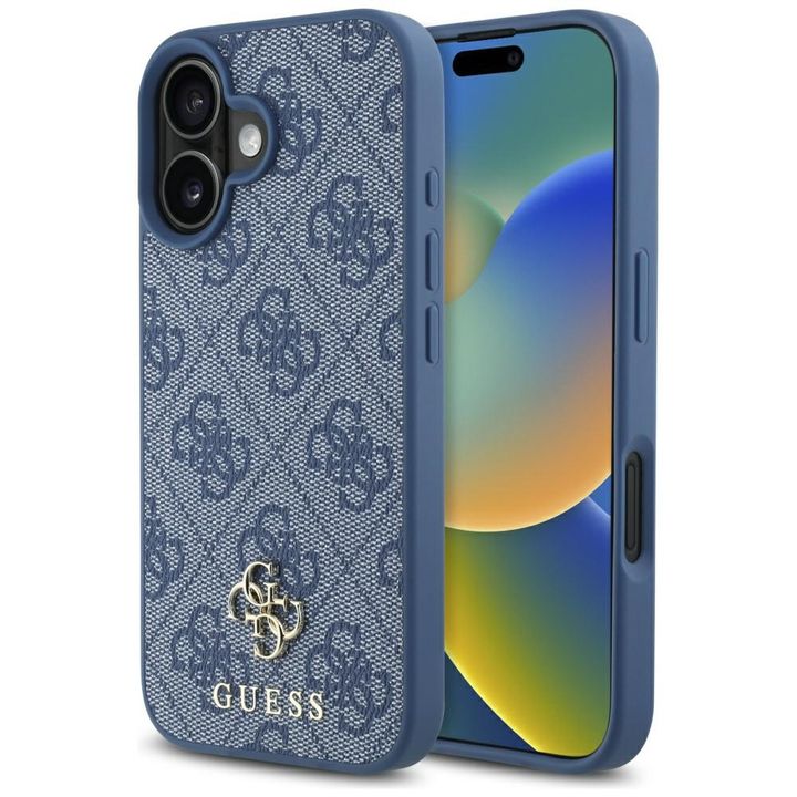 Etui Guess HC PU 4G Small 4G and Classic do iPhone 16 MagSafe niebieski na NearMe.pl