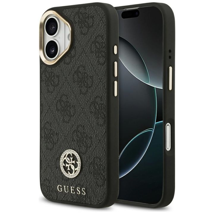Etui Guess 4G Strass Logo MagSafe do     iPhone 17 czarny na NearMe.pl