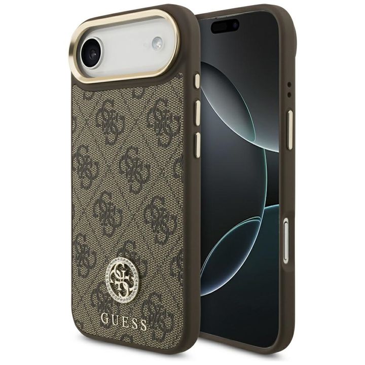 Etui Guess 4G Strass Logo MagSafe do     iPhone Air brązowy na NearMe.pl