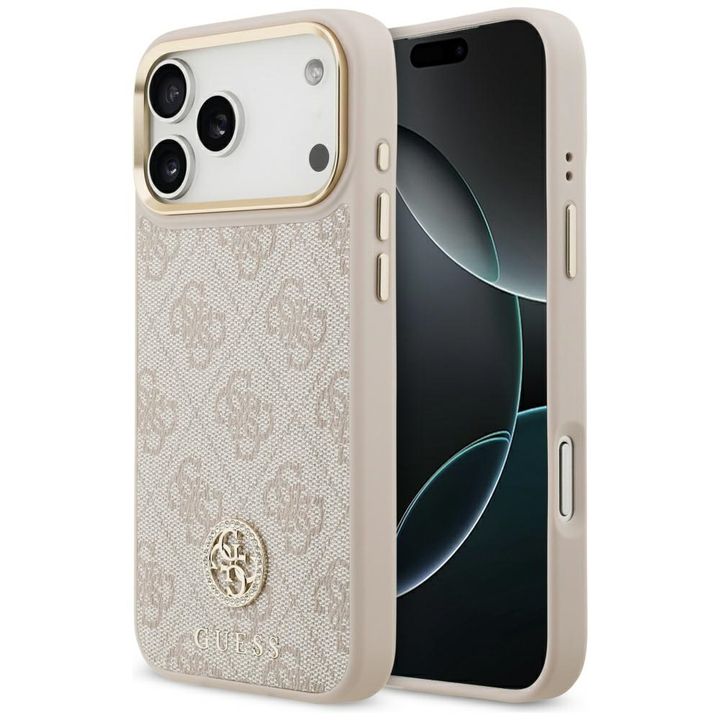 Etui Guess 4G Strass Logo MagSafe do     iPhone 17 Pro Max różowy na NearMe.pl