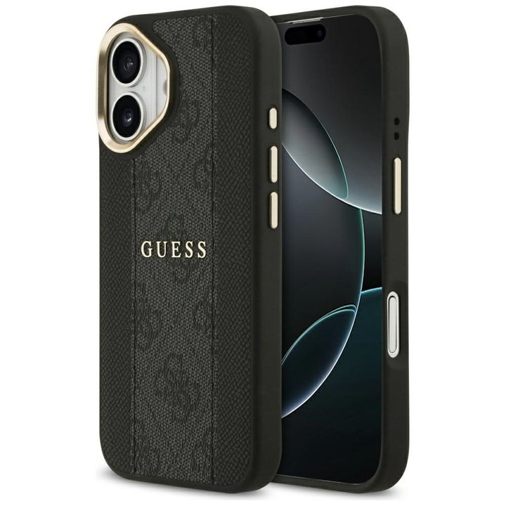 Etui Guess 4G Stripe MagSafe do iPhone   17 czarny na NearMe.pl