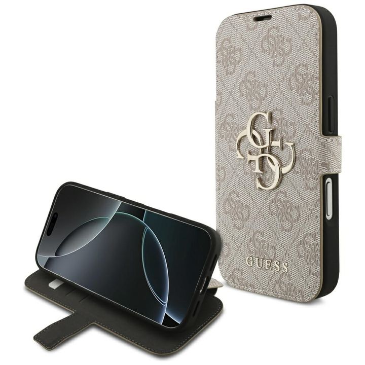 Etui Guess Book 4G Metal Logo do iPhone  17 Pro różowy na NearMe.pl