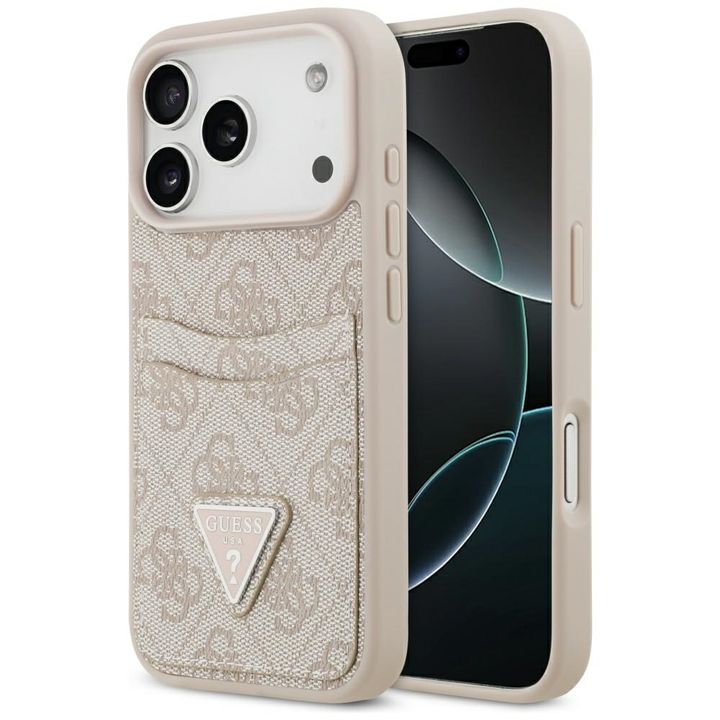 Etui Guess 4G Double Card Triangle do    iPhone 17 Pro różowy na NearMe.pl