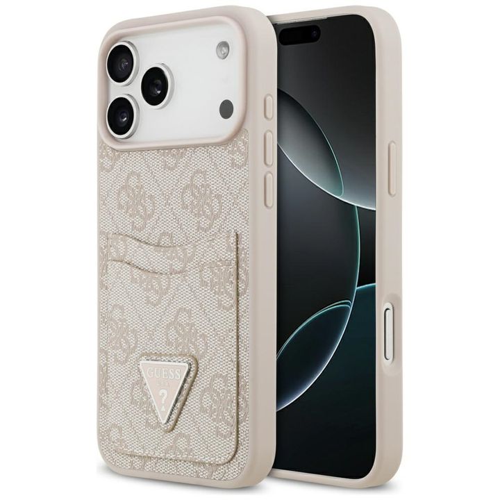 Etui Guess 4G Double Card Triangle do    iPhone 17 Pro Max różowy na NearMe.pl