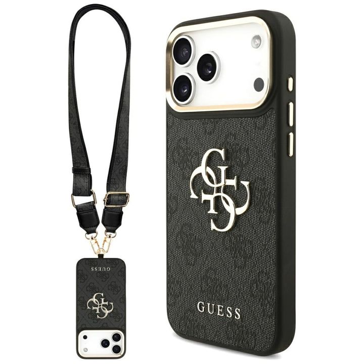 Etui Guess 4G Big 4G Classic Logo Big    Strap Metal Buttons do iPhone 17 Pro Max czarny na NearMe.pl