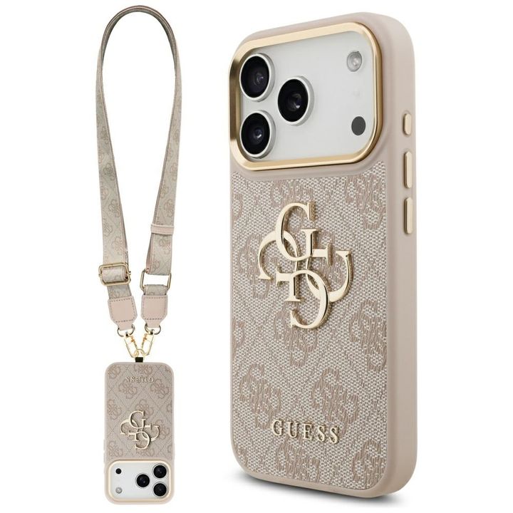 Etui Guess 4G Big 4G Classic Logo Big    Strap Metal Buttons do iPhone 17 Pro różowy na NearMe.pl