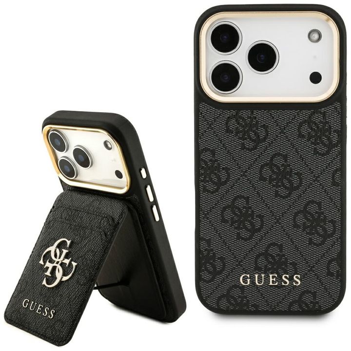 Etui Guess 4G z portfelem Magsafe do     iPhone 17 Pro czarny na NearMe.pl