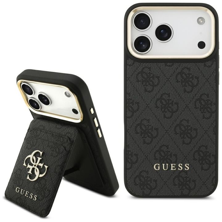 Etui Guess 4G z portfelem Magsafe do     iPhone 17 Pro Max czarny na NearMe.pl