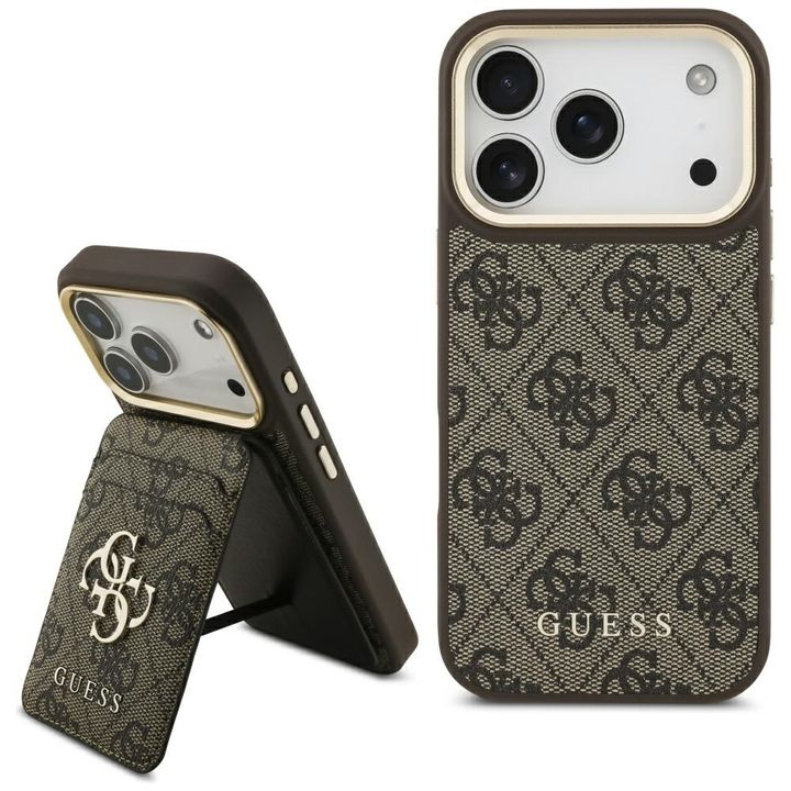Etui Guess 4G z portfelem Magsafe do     iPhone 17 Pro brązowy na NearMe.pl