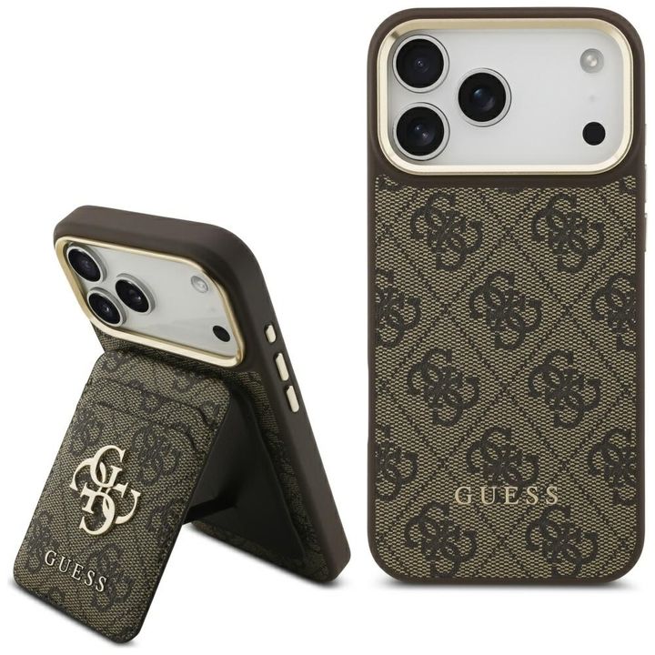 Etui Guess 4G z portfelem Magsafe do     iPhone 17 Pro Max brązowy na NearMe.pl