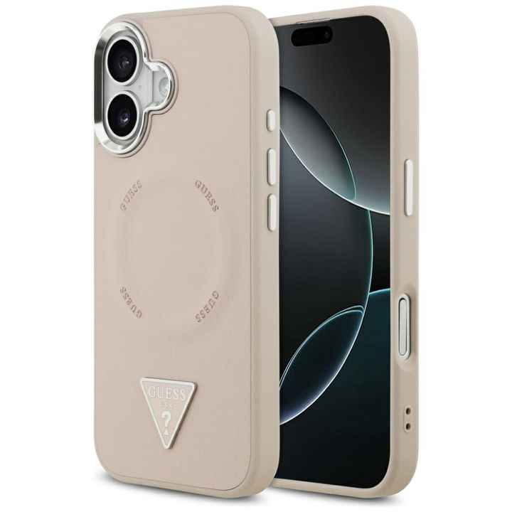 Etui Guess Triangle Logo MagSafe do      iPhone 17 różowy na NearMe.pl