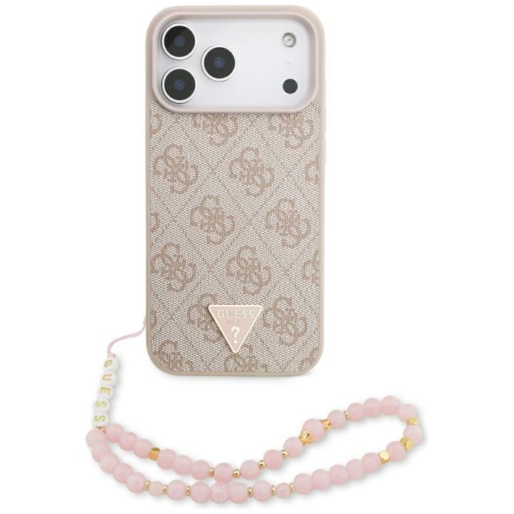 Etui Guess 4G Strap Triangle Logo        MagSafe do iPhone 17 Pro Max różowy na NearMe.pl
