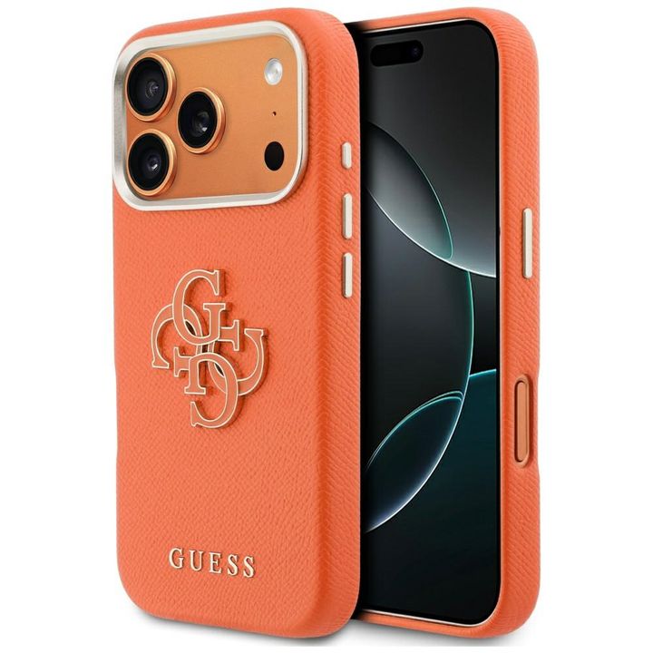 Etui Guess FW Resin Logo do iPhone 17    Pro Max pomarańczowy na NearMe.pl