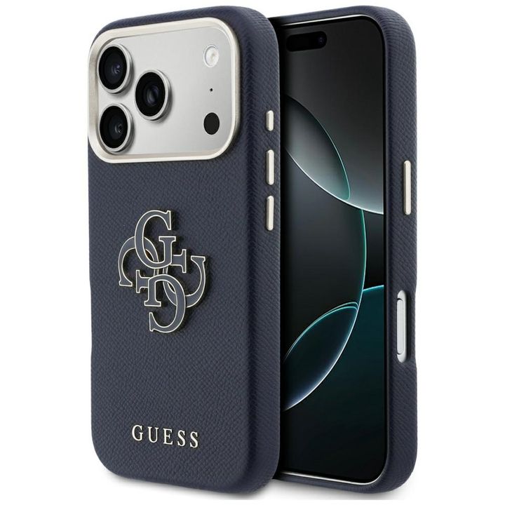 Etui Guess FW Resin Logo do iPhone 17    Pro niebieski na NearMe.pl