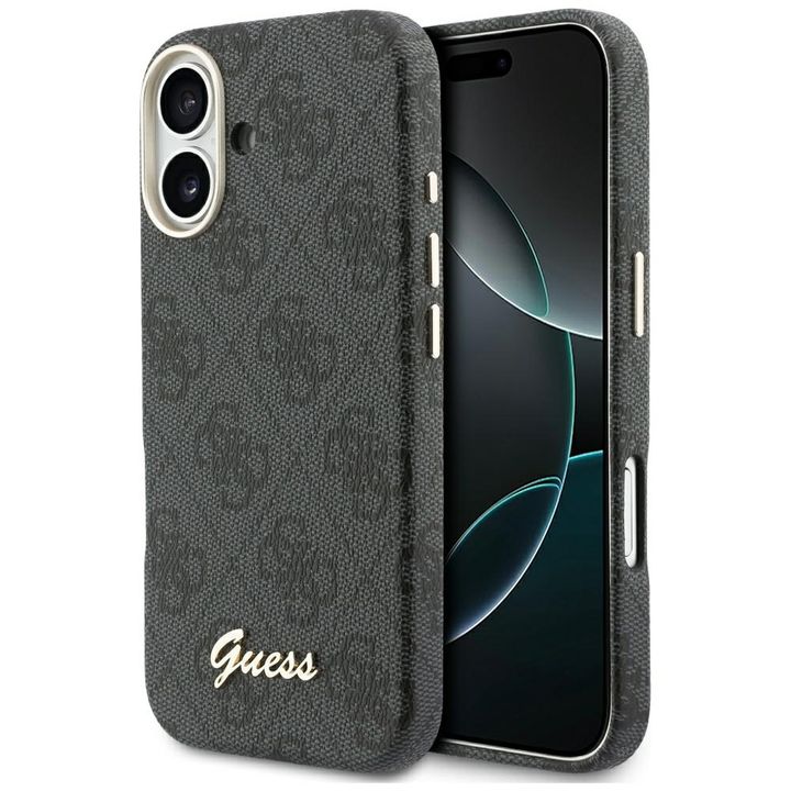 Etui Guess 4G Script MagSafe do iPhone   17 czarny na NearMe.pl