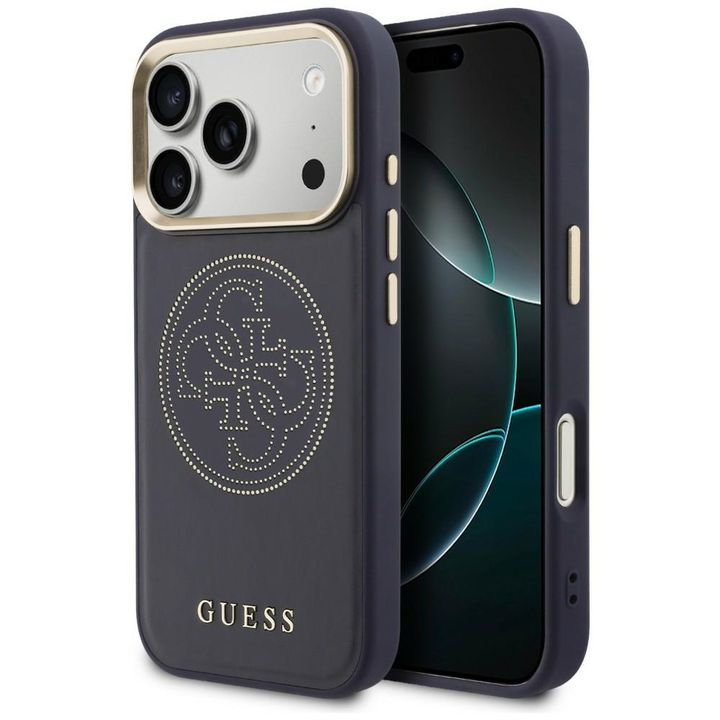 Etui Guess Perforated 4G MagSafe do      iPhone 17 Pro niebieski na NearMe.pl