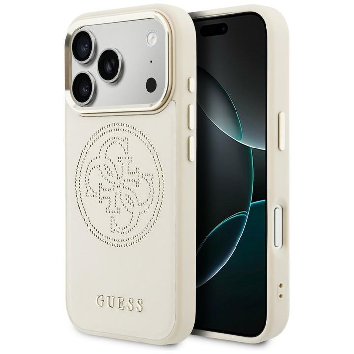 Etui Guess Perforated 4G MagSafe do      iPhone 17 Pro beżowy na NearMe.pl