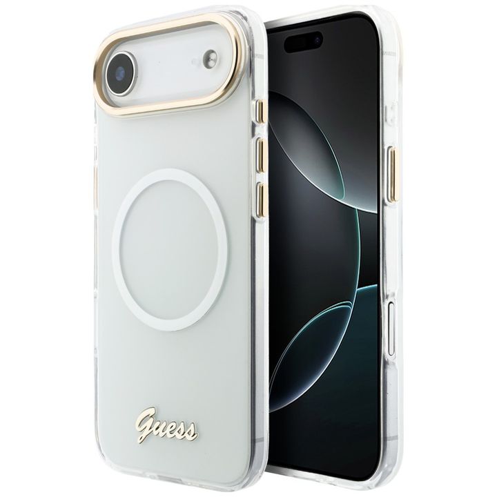 Etui Guess IML Gradient Script Metal     MagSafe do iPhone Air biały na NearMe.pl