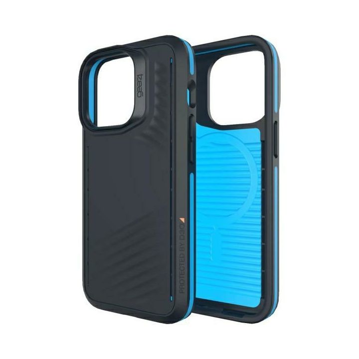 Etui Gear4 Vancouver Snap MagSafe do     iPhone 13 Pro czarno-niebieski/black-blue na NearMe.pl