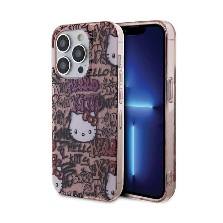 Hello Kitty HKHCP13LHDGPTP iPhone 13 Pro / 13 6.1" różowy/pink hardcase IML Tags Graffiti na NearMe.pl