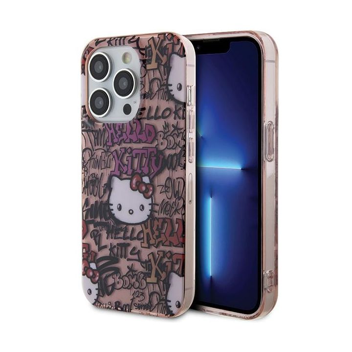 Hello Kitty HKHCP15LHDGPTP iPhone 15 Pro 6.1" różowy/pink hardcase IML Tags Graffiti na NearMe.pl