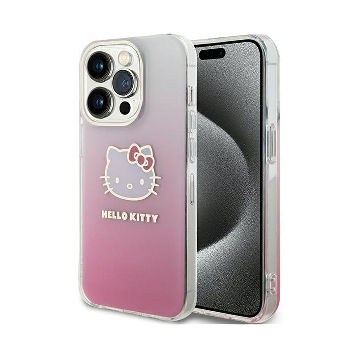 Hello Kitty HKHCP14LHDGKEP iPhone 14 Pro 6.1" różowy/pink hardcase IML Gradient Electrop Kitty Head na NearMe.pl