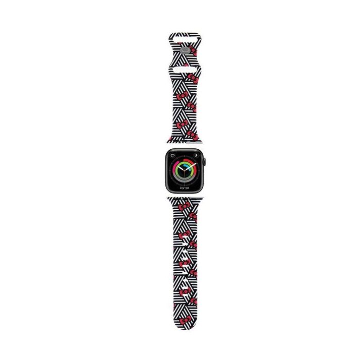 Hello Kitty Pasek HKAWMSDIEZK Apple Watch 38/40/41mm czarny/black strap Silicone Bows & Stripes na NearMe.pl