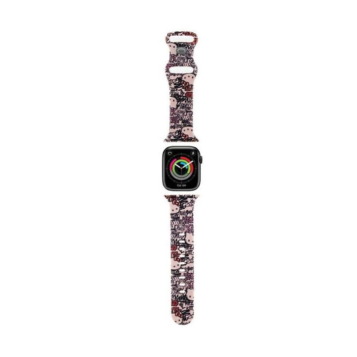 Hello Kitty Pasek HKAWMSDGPTP Apple Watch 38/40/41mm różowy/pink strap Silicone Tags Graffiti na NearMe.pl