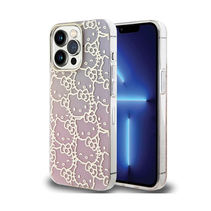 Hello Kitty HKHCP15XHCHPEP iPhone 15 ProMax 6.7" różowy/pink hardcase IML Gradient Electrop Crowded Kitty Head na NearMe.pl