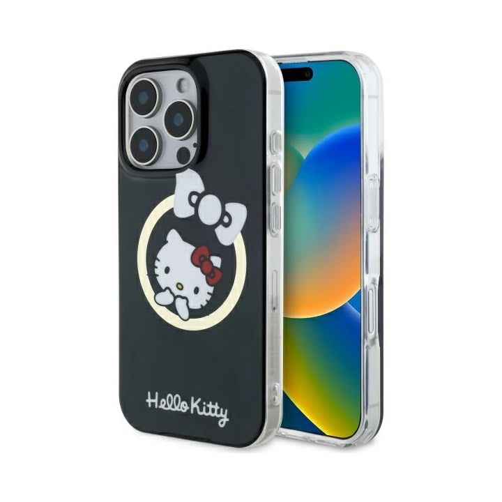 Hello Kitty HKHMP16XHFLBK iPhone 16 ProMax 6,9" czarny/black hardcase IML Fun bow Magsafe na NearMe.pl