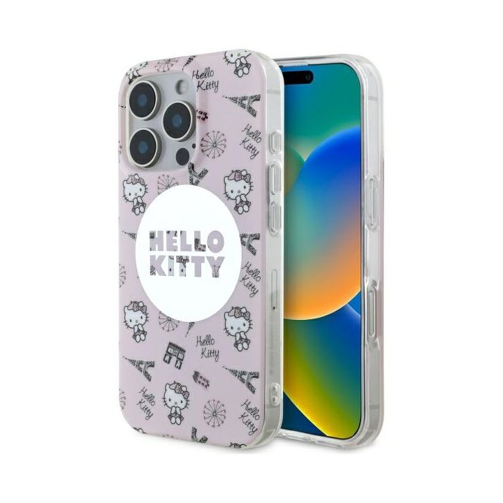 Hello Kitty HKHMP16XHAOPP iPhone 16 ProMax 6,9" różowy/pink hardcase IML All Over Paris Magsafe na NearMe.pl